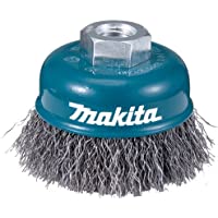 MAKITA D-24094 D-24072-Cepillo de Alambre de 60 mm insercion m14 con Forma Copa Ondulada de Acero 0-3 mm- Negro